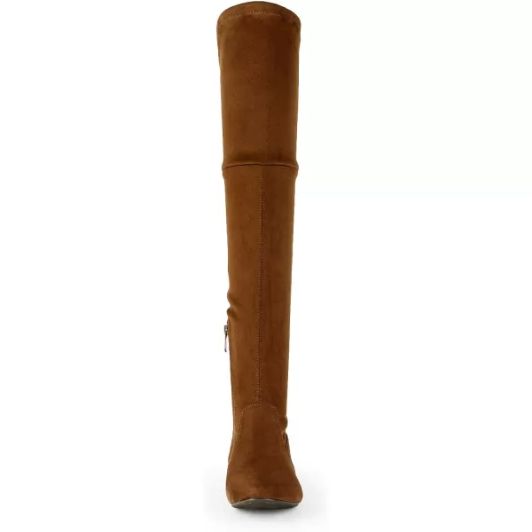 imageDREAM PAIRS Womens Faux Suede Over The Knee Thigh High Flat BootsCamelpauline