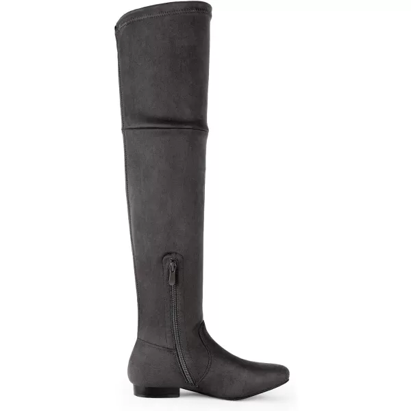 imageDREAM PAIRS Womens Faux Suede Over The Knee Thigh High Flat BootsGreypauline