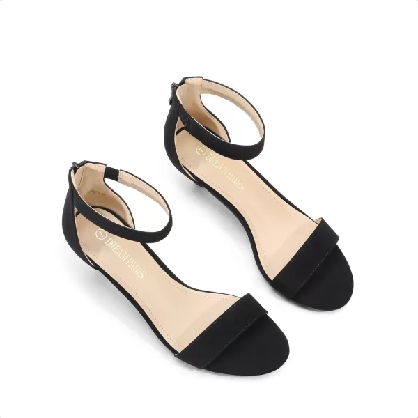 imageDREAM PAIRS Womens Fiona Fashion Stilettos Open Toe Pump Heeled SandalsBlackNubuck