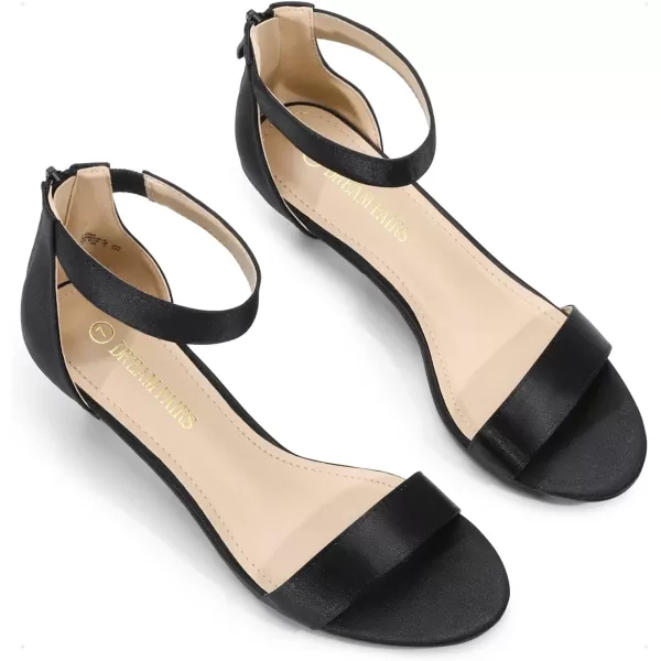 imageDREAM PAIRS Womens Fiona Fashion Stilettos Open Toe Pump Heeled SandalsBlackSatin