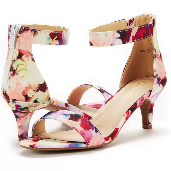 imageDREAM PAIRS Womens Fiona Fashion Stilettos Open Toe Pump Heeled SandalsFloral