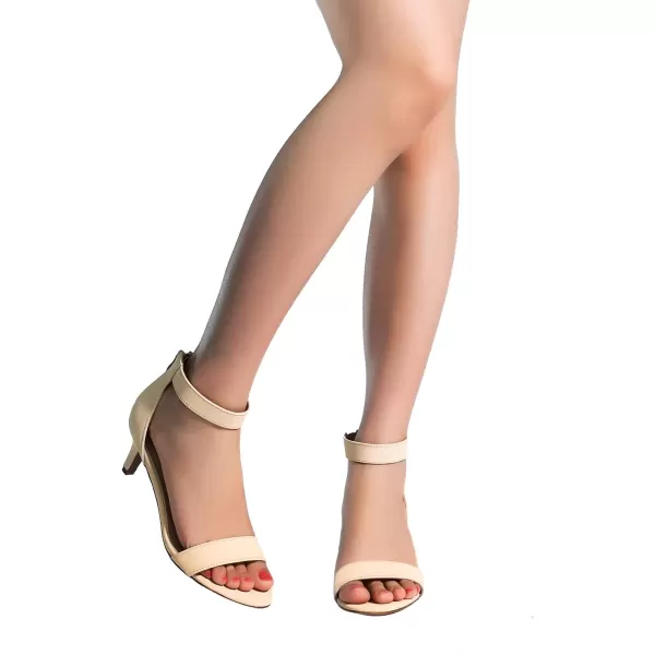 imageDREAM PAIRS Womens Fiona Fashion Stilettos Open Toe Pump Heeled SandalsNude Nubuck