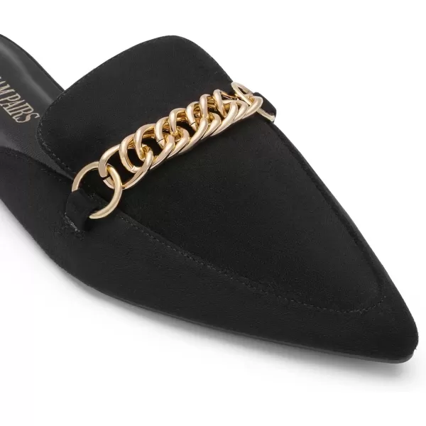 imageDREAM PAIRS Womens Flat Mules Pointed Toe Backless Loafer ShoesBlack1