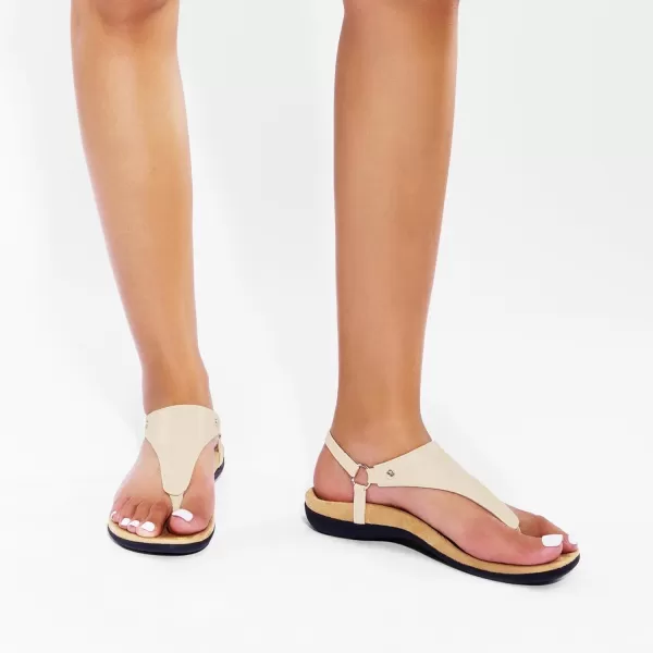 imageDREAM PAIRS Womens Flat Sandals Arch Support Orthopedic Comfortable Soft Cushion Summer TStrap Walking Thong SandalsNude