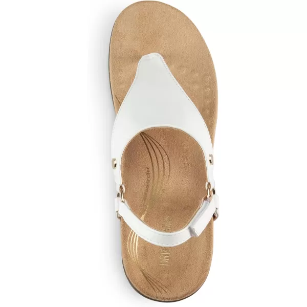 imageDREAM PAIRS Womens Flat Sandals Arch Support Orthopedic Comfortable Soft Cushion Summer TStrap Walking Thong SandalsWhite
