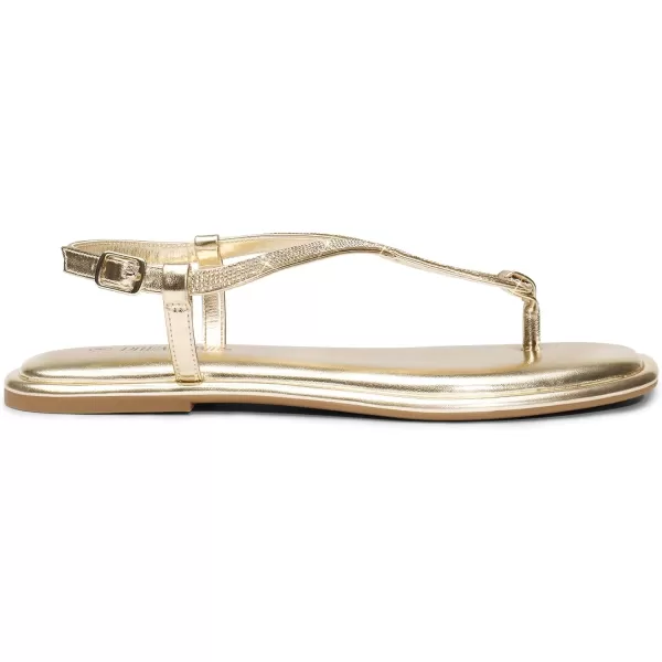 imageDREAM PAIRS Womens Flat Sandals Fashion Rhinestone Flat Sandals with Ankle Strap for Summers Dress CasualGold
