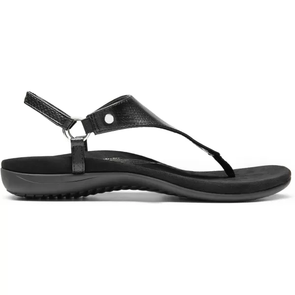 imageDREAM PAIRS Womens Flat Sandals Walking Sandals with Concealed Orthotic Arch SupportAll Black