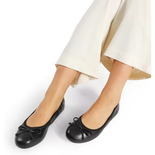 imageDREAM PAIRS Womens Flats Foldable Ballet Flats for Women Bowknot Round Toe Comfort Light Weight SlipOn Dress ShoesBlack