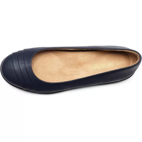 imageDREAM PAIRS Womens Flats with Arch Support Ballet Flats for Women Dressy Comfortable Round Toe amp Slip On Office ShoesNavy