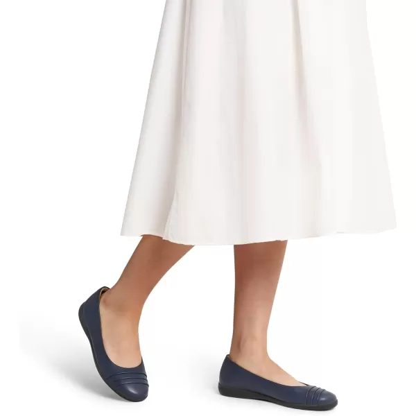imageDREAM PAIRS Womens Flats with Arch Support Ballet Flats for Women Dressy Comfortable Round Toe amp Slip On Office ShoesNavy