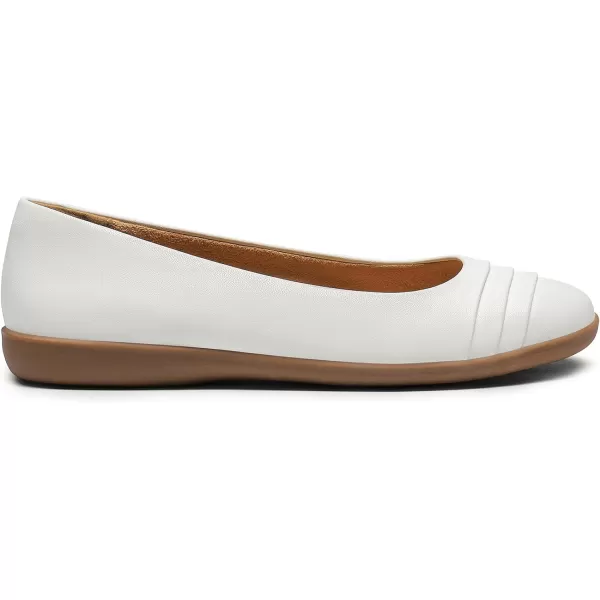 imageDREAM PAIRS Womens Flats with Arch Support Ballet Flats for Women Dressy Comfortable Round Toe amp Slip On Office ShoesWhite