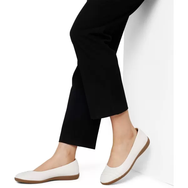 imageDREAM PAIRS Womens Flats with Arch Support Ballet Flats for Women Dressy Comfortable Round Toe amp Slip On Office ShoesWhite