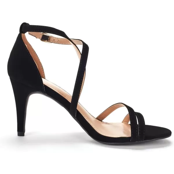 imageDREAM PAIRS Womens GIGI Fashion Stilettos Open Toe Pump Heel SandalsBlack Nubuck