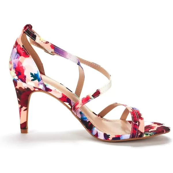 imageDREAM PAIRS Womens GIGI Fashion Stilettos Open Toe Pump Heel SandalsFloral