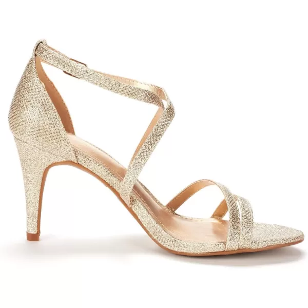 imageDREAM PAIRS Womens GIGI Fashion Stilettos Open Toe Pump Heel SandalsGold Glitter