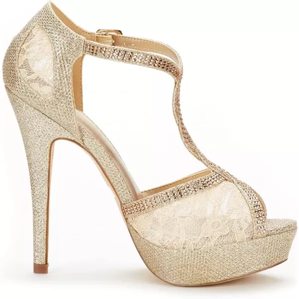 imageDREAM PAIRS Womens Heeled Sandals PumpGold