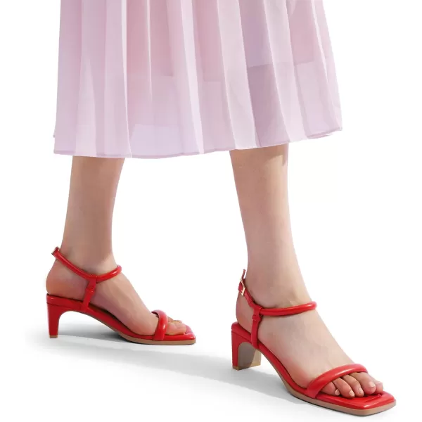 imageDREAM PAIRS Womens Heels Open Toe Ankle Strap Square Cute Wedding Party Sandal Comfort Dress ShoesRed