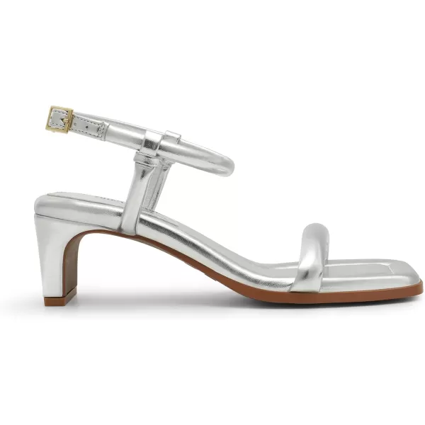imageDREAM PAIRS Womens Heels Open Toe Ankle Strap Square Cute Wedding Party Sandal Comfort Dress ShoesSilver
