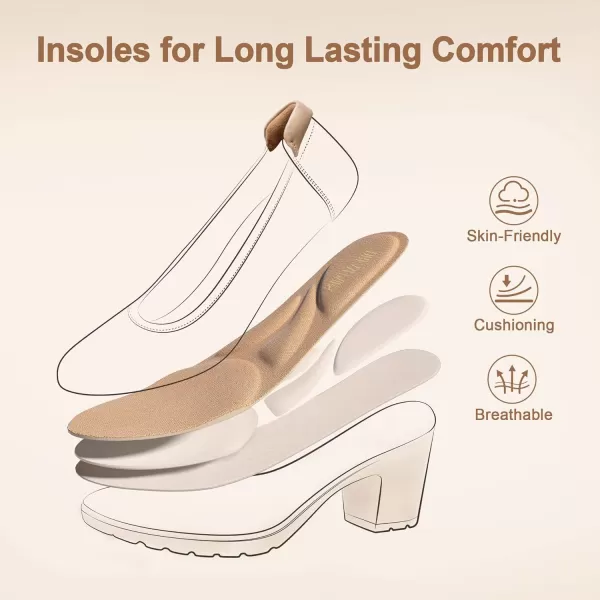 imageDREAM PAIRS Womens Heels Pointed Toe High Chunky Oxfords ShoesWhitepu