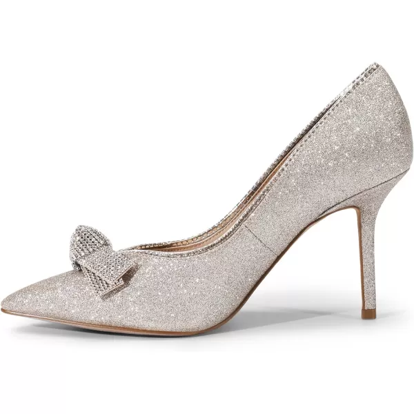 imageDREAM PAIRS Womens Heels Pointed Toe Pump Shoes for WomenGoldglitter