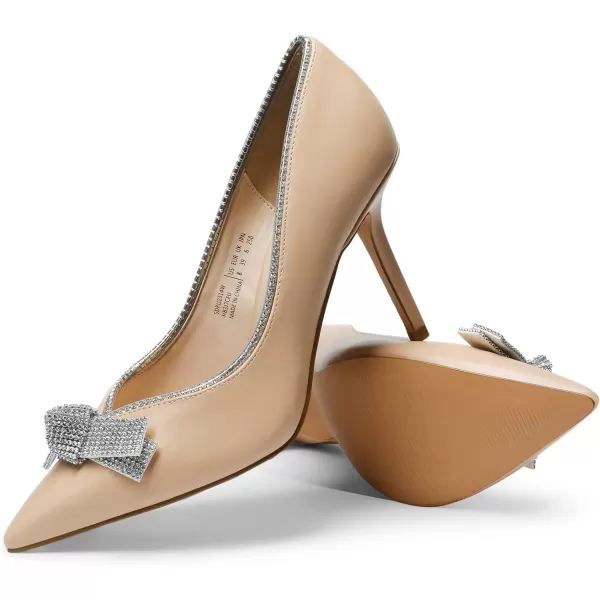 imageDREAM PAIRS Womens Heels Pointed Toe Pump Shoes for WomenNudepu