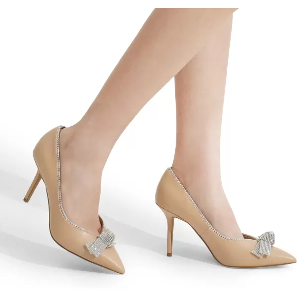 imageDREAM PAIRS Womens Heels Pointed Toe Pump Shoes for WomenNudepu