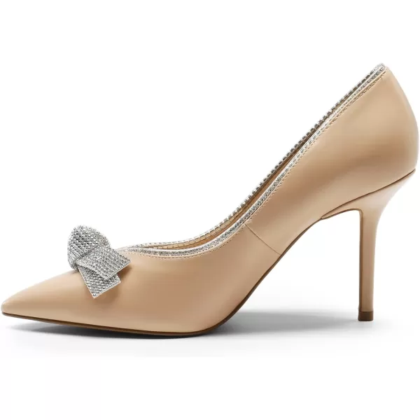 imageDREAM PAIRS Womens Heels Pointed Toe Pump Shoes for WomenNudepu