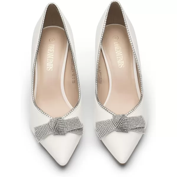 imageDREAM PAIRS Womens Heels Pointed Toe Pump Shoes for WomenWhitepu