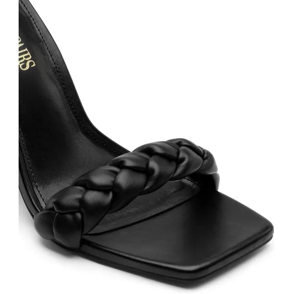 imageDREAM PAIRS Womens Heels for Women Braided Open Toe Ankle Strap High Block Chunky Heel Sandals Party Wedding Dress Pumps ShoesBlack