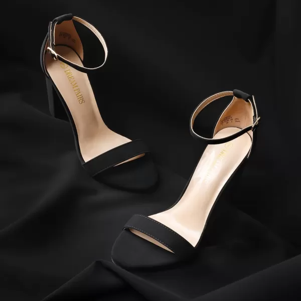 imageDREAM PAIRS Womens HiChunk High Heel Pump SandalsBlack Nubuck