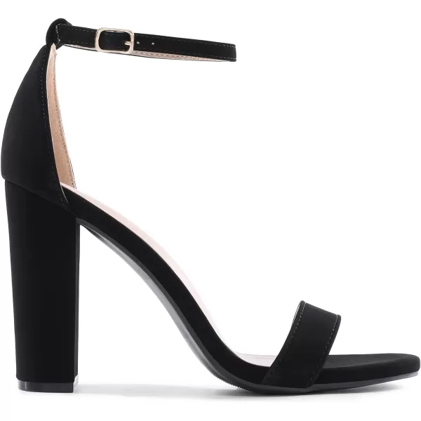 imageDREAM PAIRS Womens HiChunk High Heel Pump SandalsBlack Nubuck