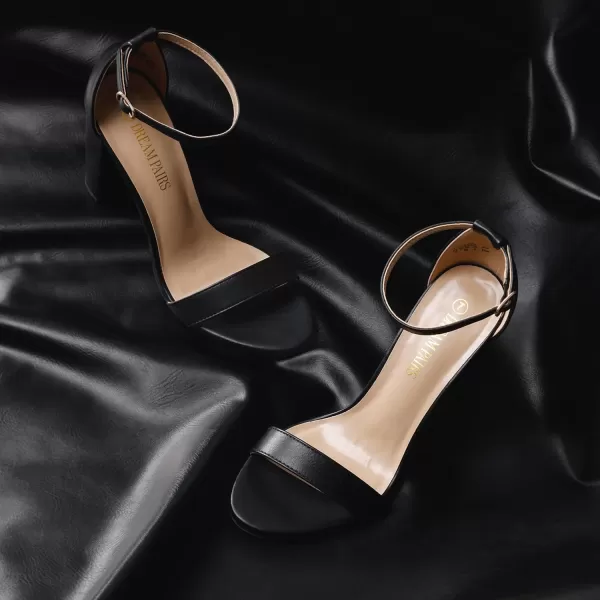 imageDREAM PAIRS Womens HiChunk High Heel Pump SandalsBlack Pu