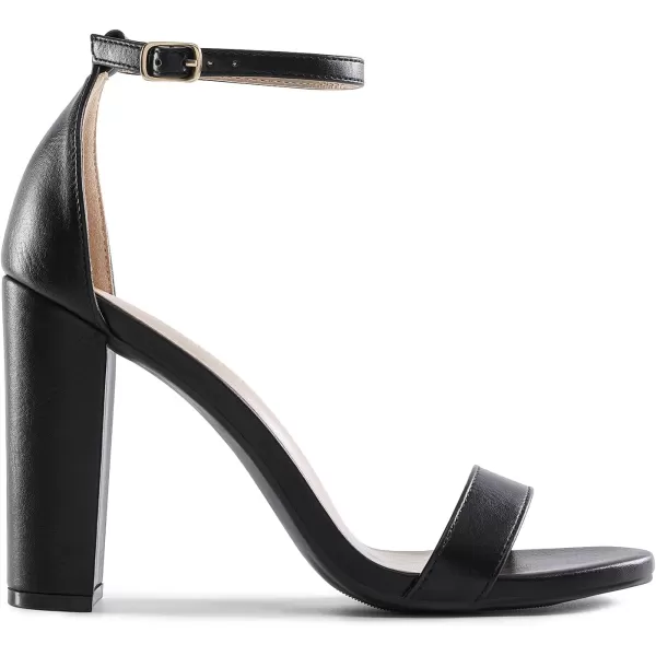 imageDREAM PAIRS Womens HiChunk High Heel Pump SandalsBlack Pu