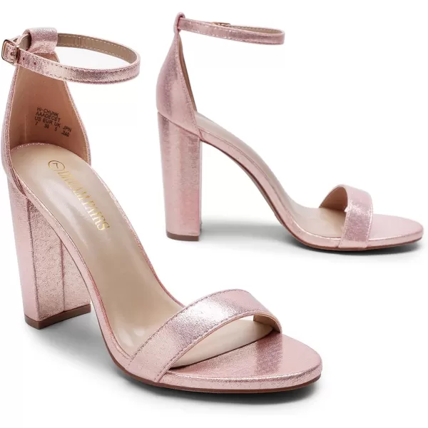 imageDREAM PAIRS Womens HiChunk High Heel Pump SandalsChampagne Pearl