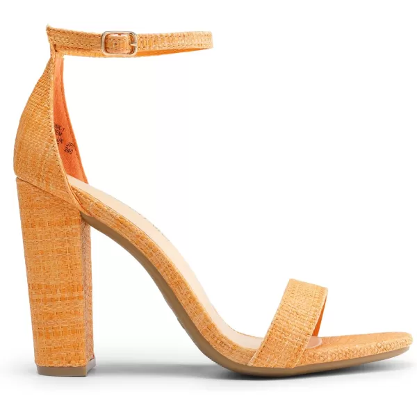 imageDREAM PAIRS Womens HiChunk High Heel Pump SandalsOrangewoven