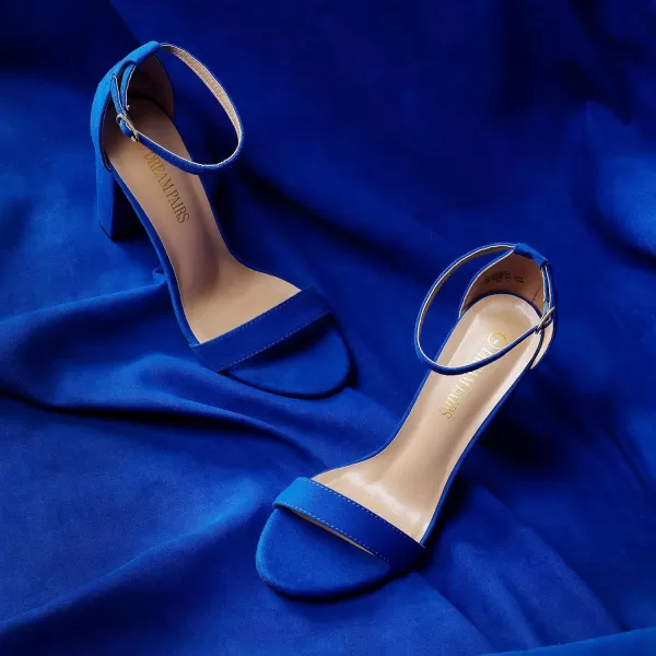 imageDREAM PAIRS Womens HiChunk High Heel Pump SandalsRoyal Blue