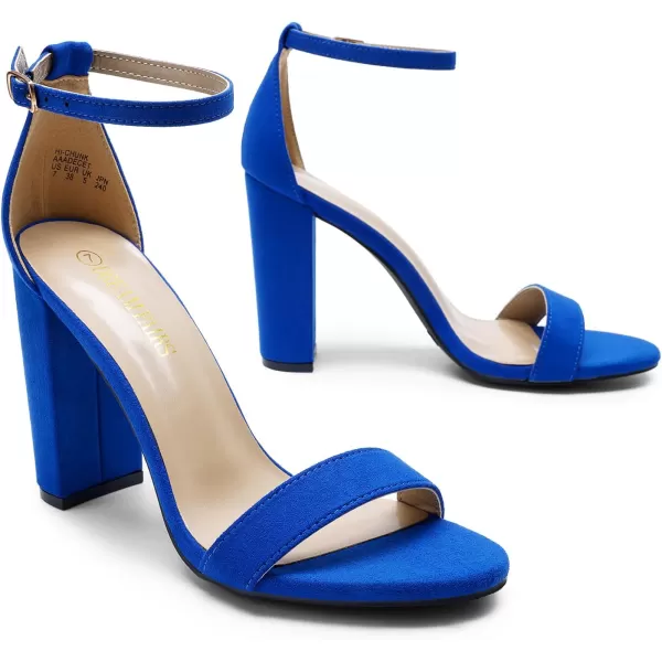 imageDREAM PAIRS Womens HiChunk High Heel Pump SandalsRoyal Blue