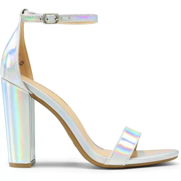 imageDREAM PAIRS Womens HiChunk High Heel Pump SandalsSilverpu