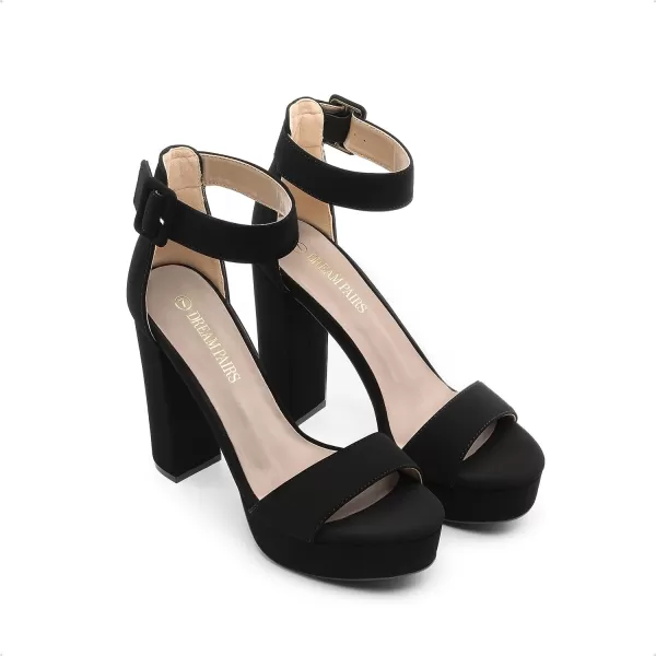 imageDREAM PAIRS Womens HiLo High Heel Platform Pump SandalsBlackNubuck