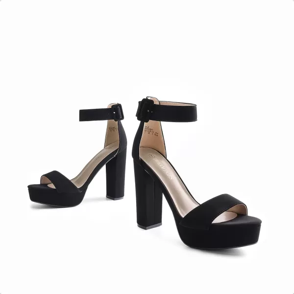 imageDREAM PAIRS Womens HiLo High Heel Platform Pump SandalsBlackNubuck