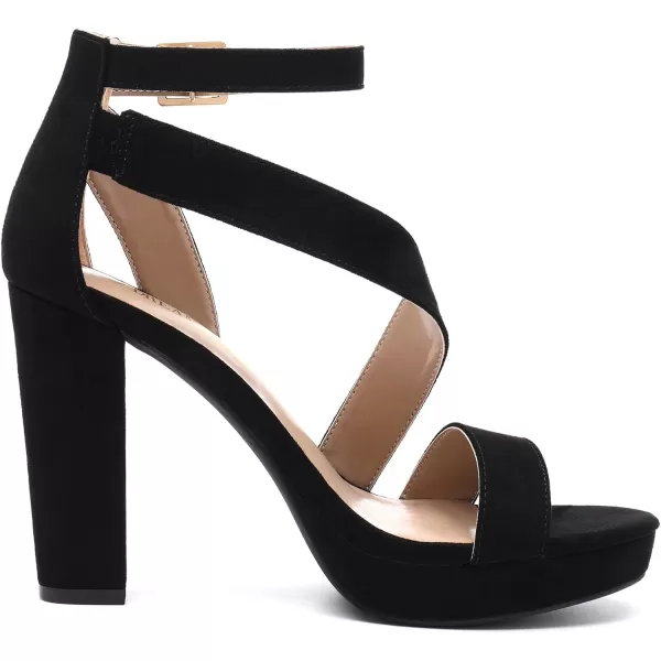 imageDREAM PAIRS Womens HiLo High Heel Platform Pump SandalsBlacksuede N