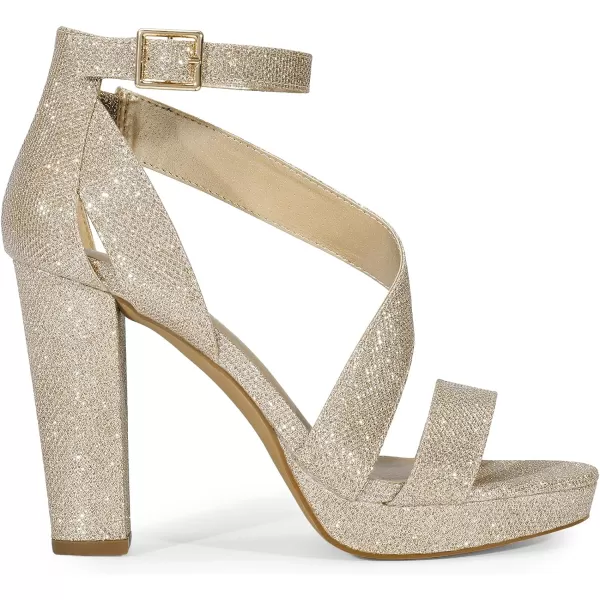 imageDREAM PAIRS Womens HiLo High Heel Platform Pump SandalsGold N