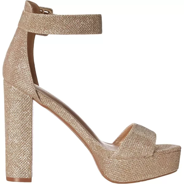 imageDREAM PAIRS Womens HiLo High Heel Platform Pump SandalsGoldGlitter