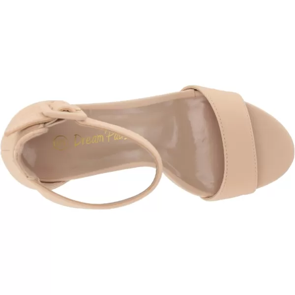 imageDREAM PAIRS Womens HiLo High Heel Platform Pump SandalsNudeNubuck