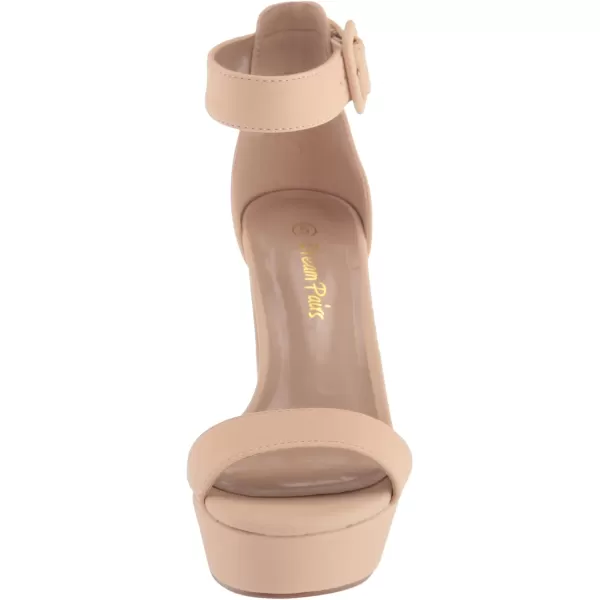 imageDREAM PAIRS Womens HiLo High Heel Platform Pump SandalsNudeNubuck