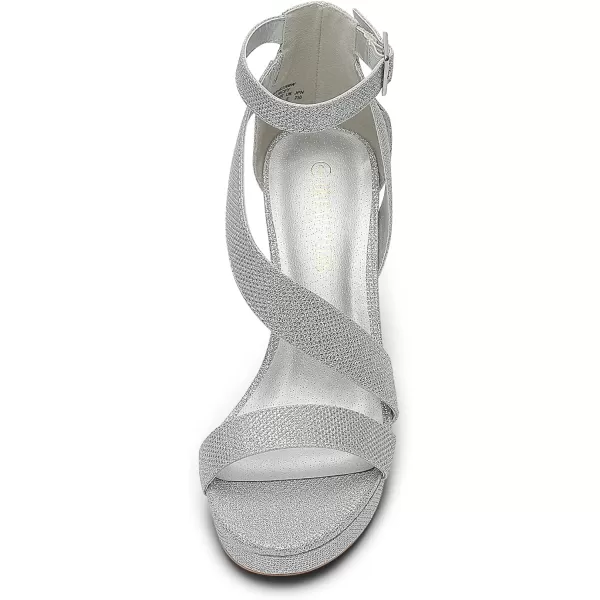 imageDREAM PAIRS Womens HiLo High Heel Platform Pump SandalsSilver N