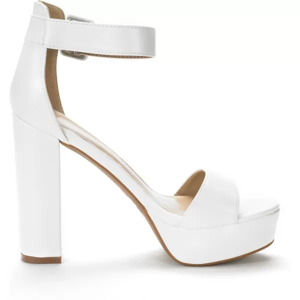 imageDREAM PAIRS Womens HiLo High Heel Platform Pump SandalsWhitePu