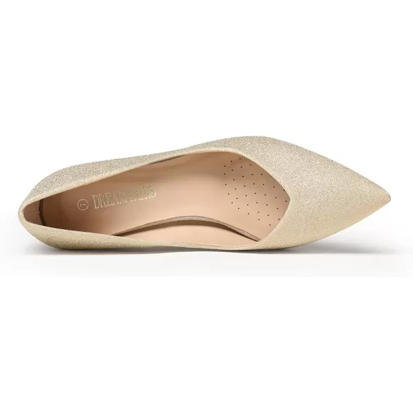 imageDREAM PAIRS Womens High Chunky Closed Toe Block Heels Pointed Toe Wedding Party Elegant Slip On Pumps ShoesGold