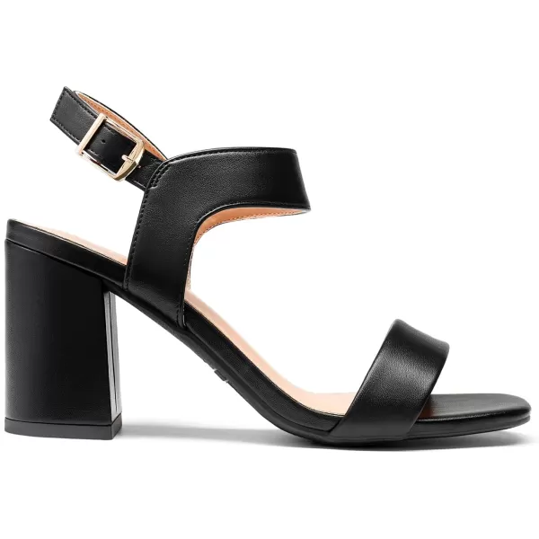 imageDREAM PAIRS Womens High Chunky Heels Square Toe Block Ankle Strap Dress Comfort SandalsBlack