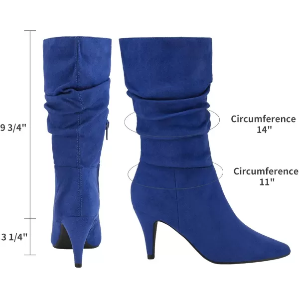imageDREAM PAIRS Womens High Heel Mid Calf BootsRoyal BlueK